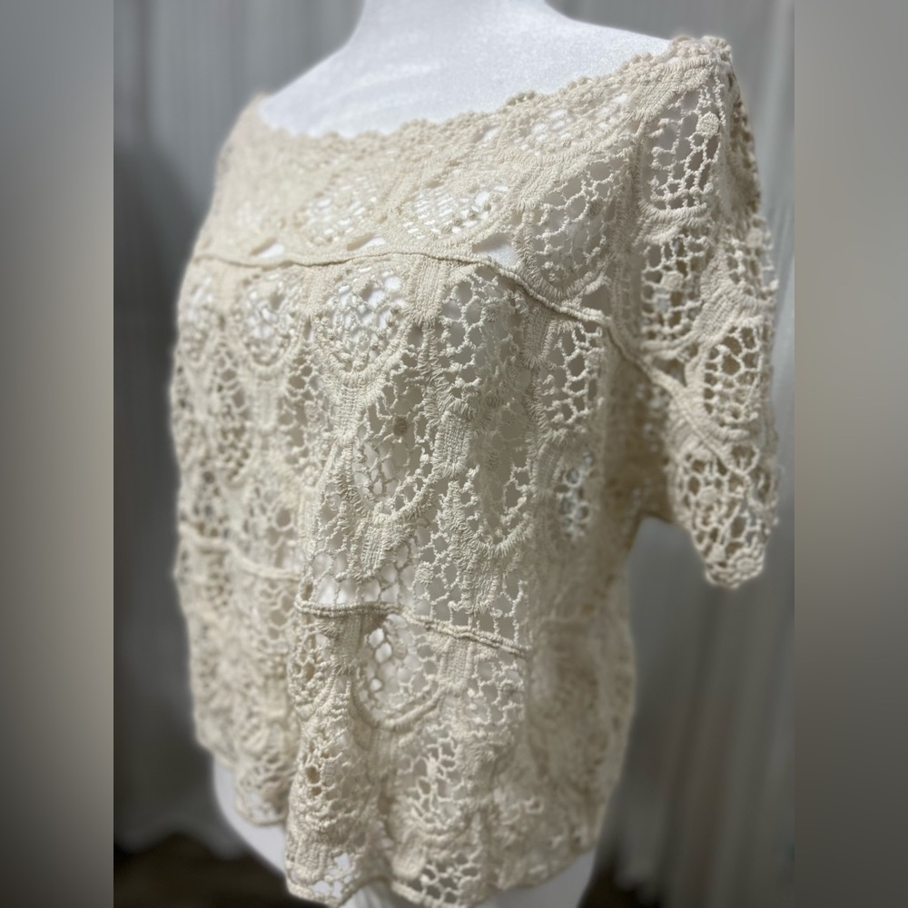 SOLD crocheted top by India boutiques one size